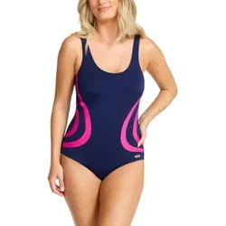 Damella Gloria Basic Chlorine Resistant Swimsuit Blau/Rosa Polyester 46 Damen