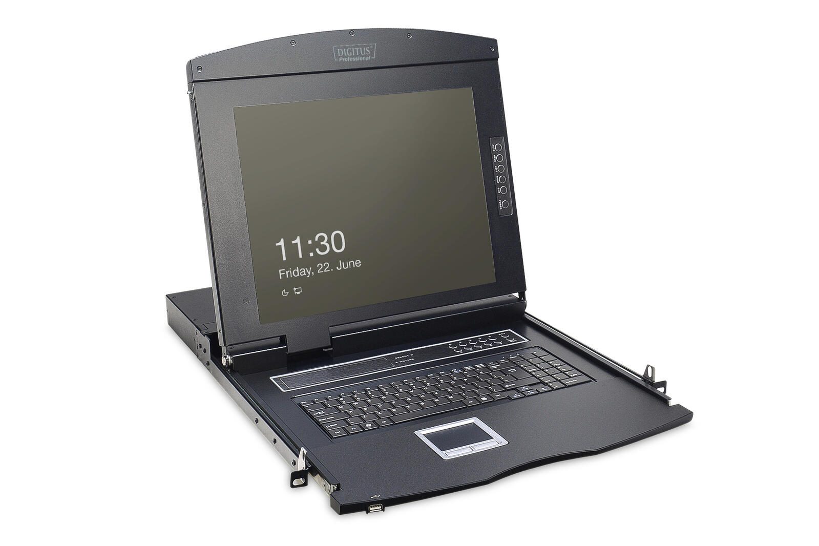 Digitus 17" LCD KVM Konsole, 1-Port VGA, deutsche Tastatur DS-72210-1GE