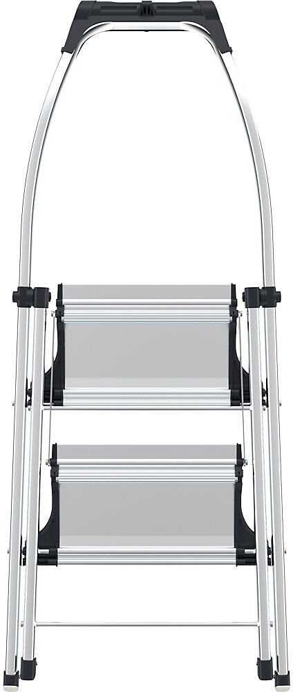 Design-Klapptritt K100 Topline, Aluminium-Stufen, 2 Stufen inkl. Plattform Hailo