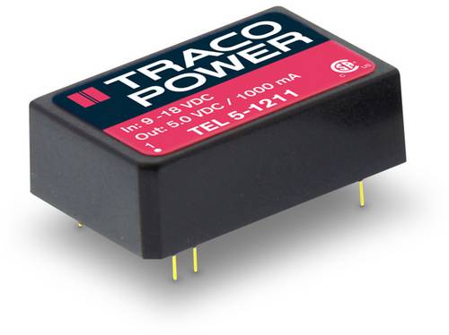 TracoPower TEL 5-1211 DC/DC-Wandler, Print 12 V/DC 5 V/DC 1A 6W Anzahl Ausgänge: 1 x Inhalt 1St.