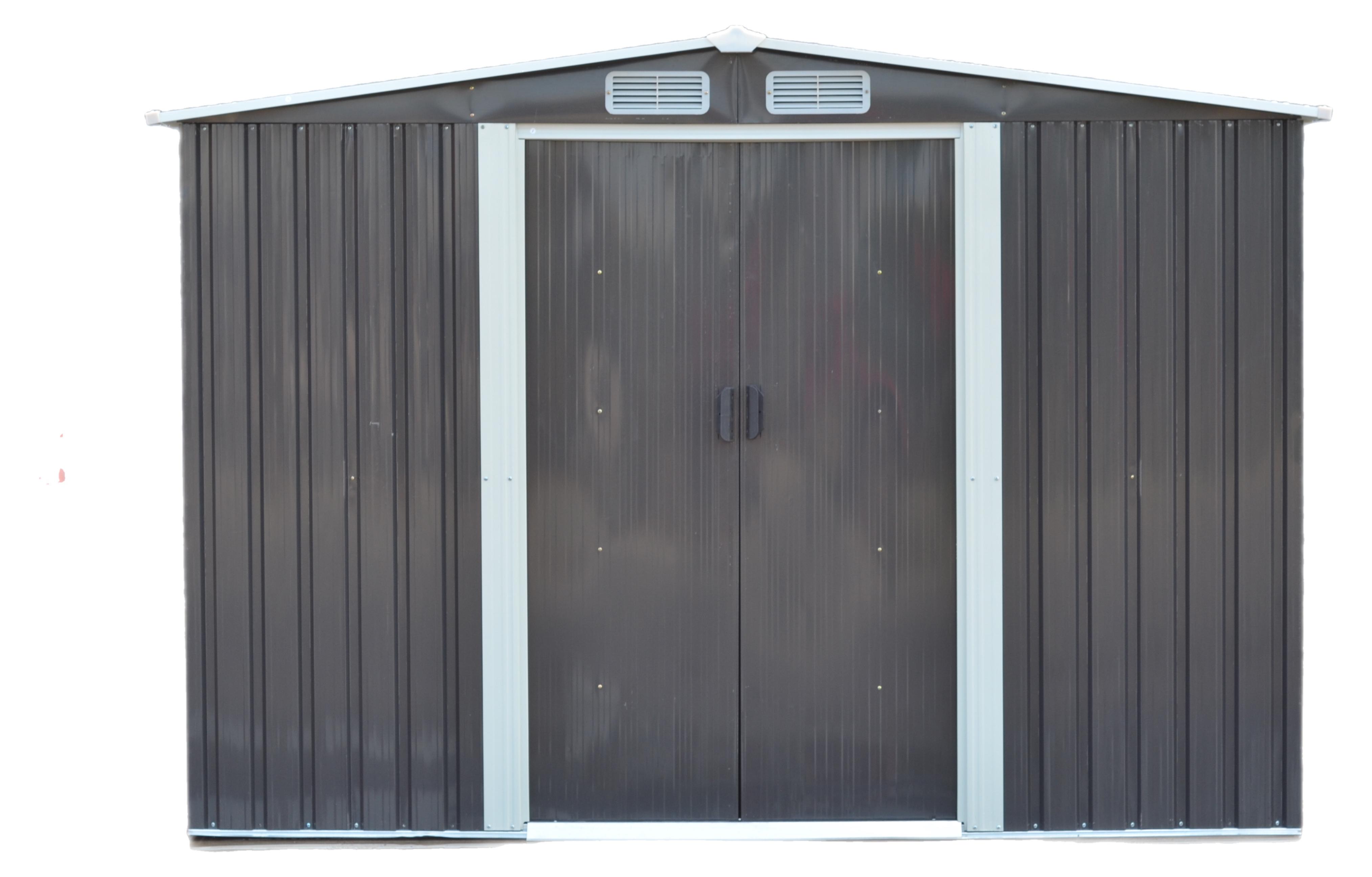 Gerätehaus Geräteschuppen Satteldach Stahlblech 205×257x192 cm cm Garten Haus
