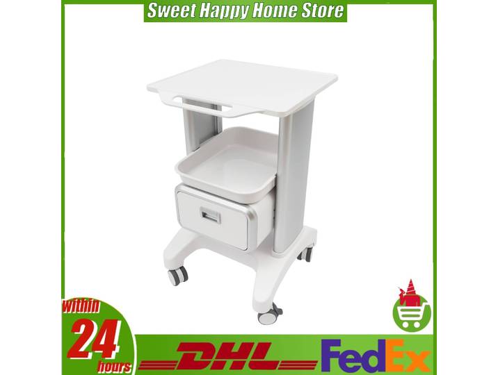 Chariot médical à roulettes, chariot utilitaire à 3 niveaux, capacité de 220 lb, tiroir en ABS pour salon de beauté, clinique, hôpital