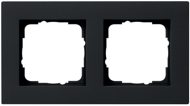 Gira Cadre de recouvrement 2f. noir plat 0212095 (0212095)