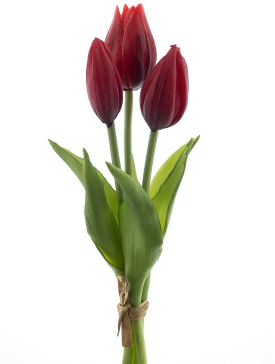 Nova Nature PSO Holland Tulip bundle Sally x3 rode kunstbloemen 25 cm