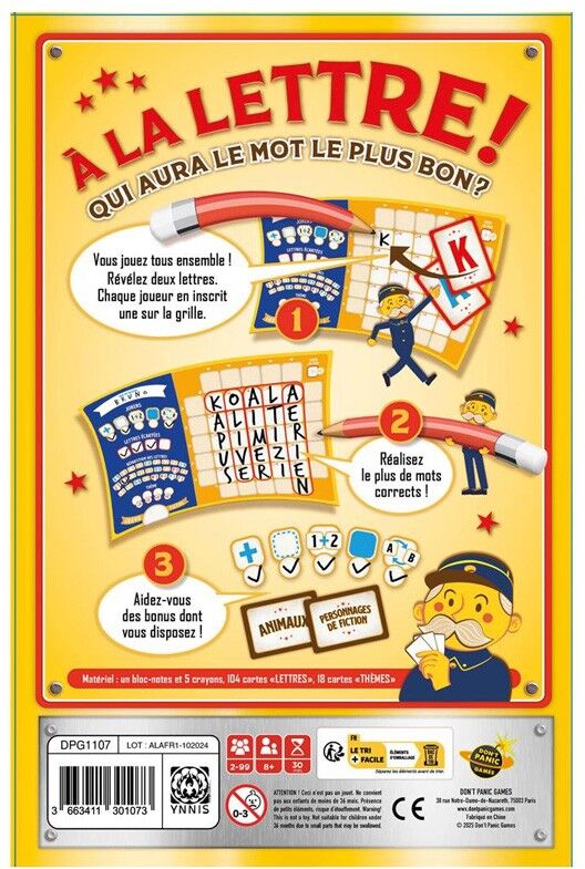 Don't Panic Games A la Lettre !