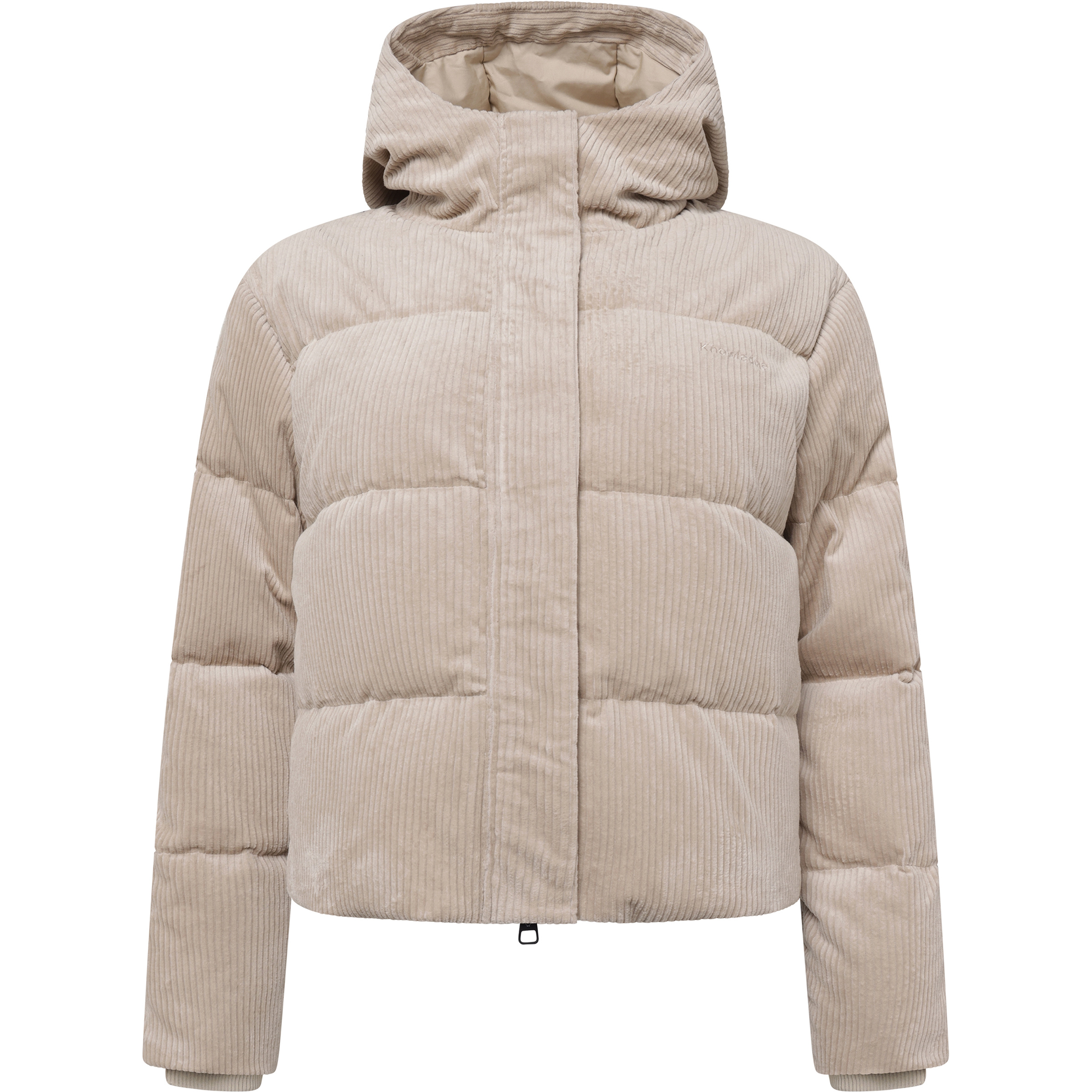 KnowledgeCotton Apparel Corduroy Puffer Damen Isolationsjacke beige Größe S Lifestyle Wasserabweisend Wasserabweisend