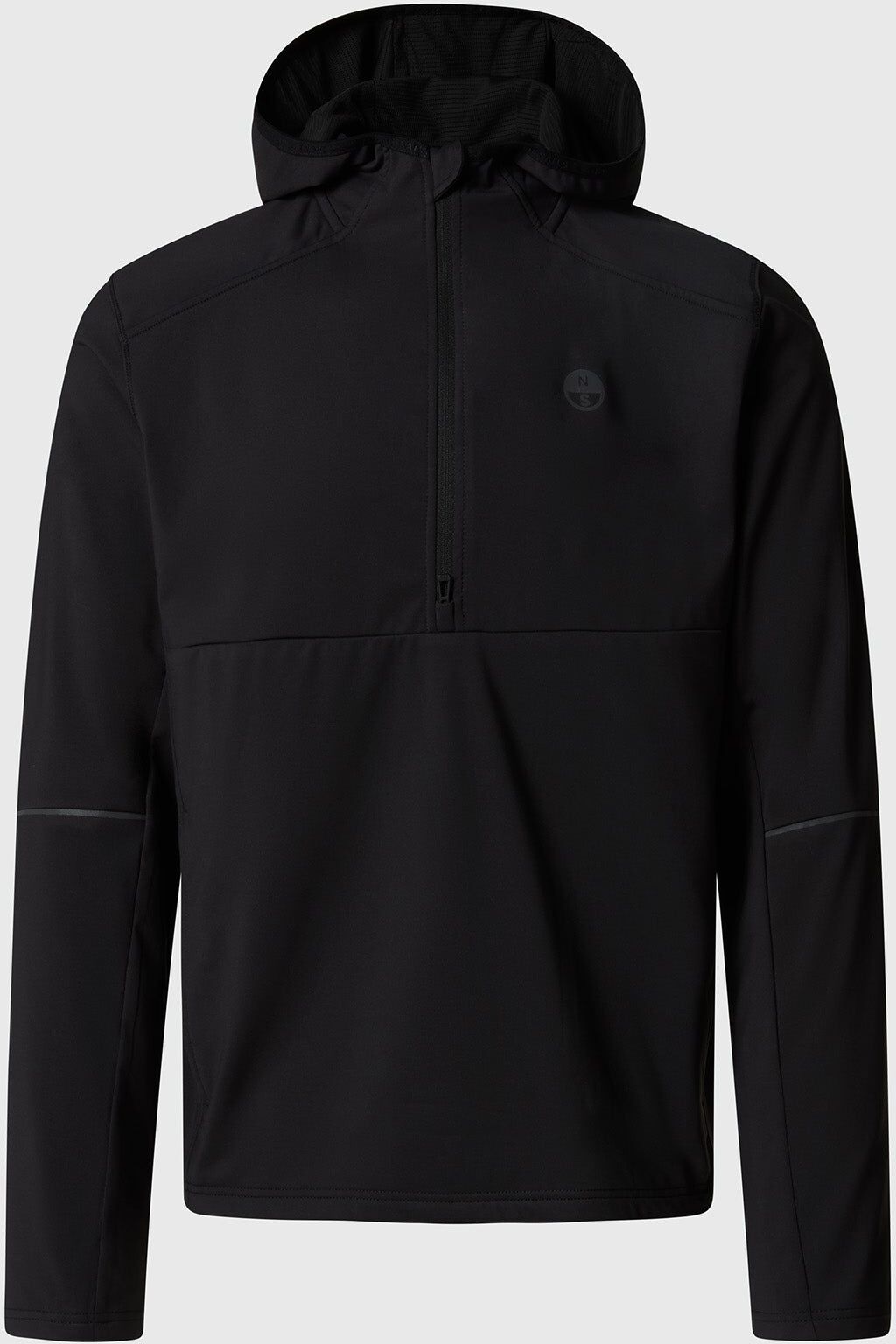 North Sails Hoodie mit halbem Reißverschluss aus gebürstetem Fleece Phantom M