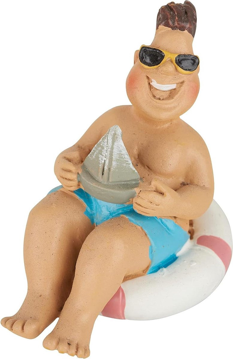 Meerkleurig Polyresin Figuur voor Zomer Decoratie en Tuinversiering - Hoogte: 6 cm