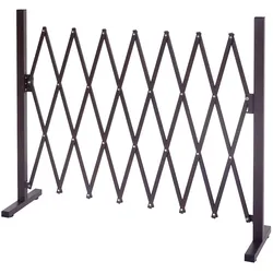 Décoshop26 - Scherengitter ausziehbares Tierschutzgitter braunes Aluminium Höhe 103 cm Breite 35-300 cm 04_0003378