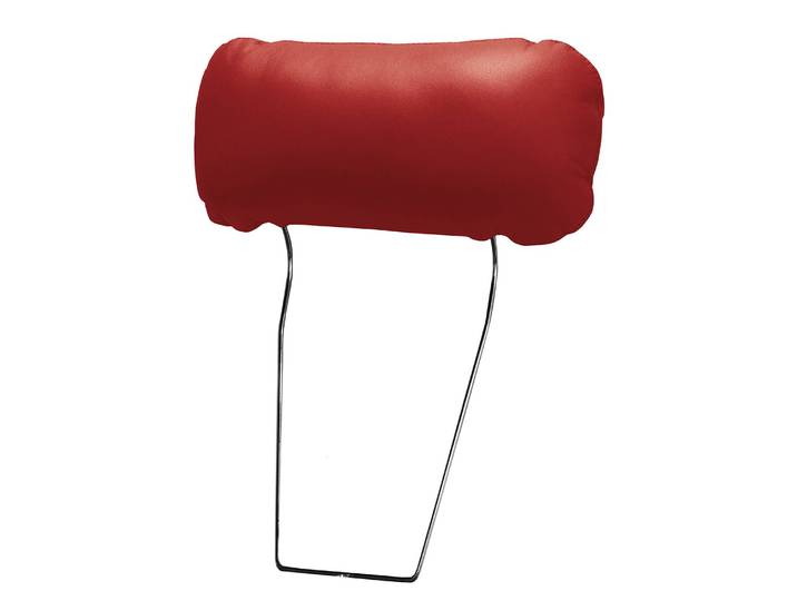Kopfstütze Heimari Rot/Rot Echtleder Mabel 45 x 20 x 15cm Modern