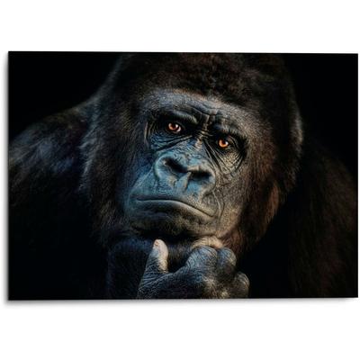 Alu-Dibond-Druck PLATINUM "Gorilla", schwarz (farbe bild(er): schwarz), B:70cm H:50cm T:2cm, Aluminium, Bilder, Joachim G. Pinkawa