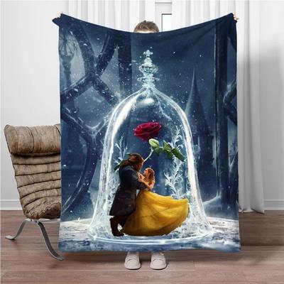 Uplift Picks Beauty And The Beast Flannel Throw Blanket Soft Cozy Sofa Blanket 07 150x180cm (59inx71in)