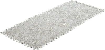 Violet Linen Sapphire Elegant Butterfly Pattern Decorative Table Runner