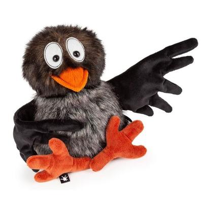 Sigikid 43158 - Vogel Corvo Lungo, BeastsTown, Plüsch-Kuscheltier, 24 cm