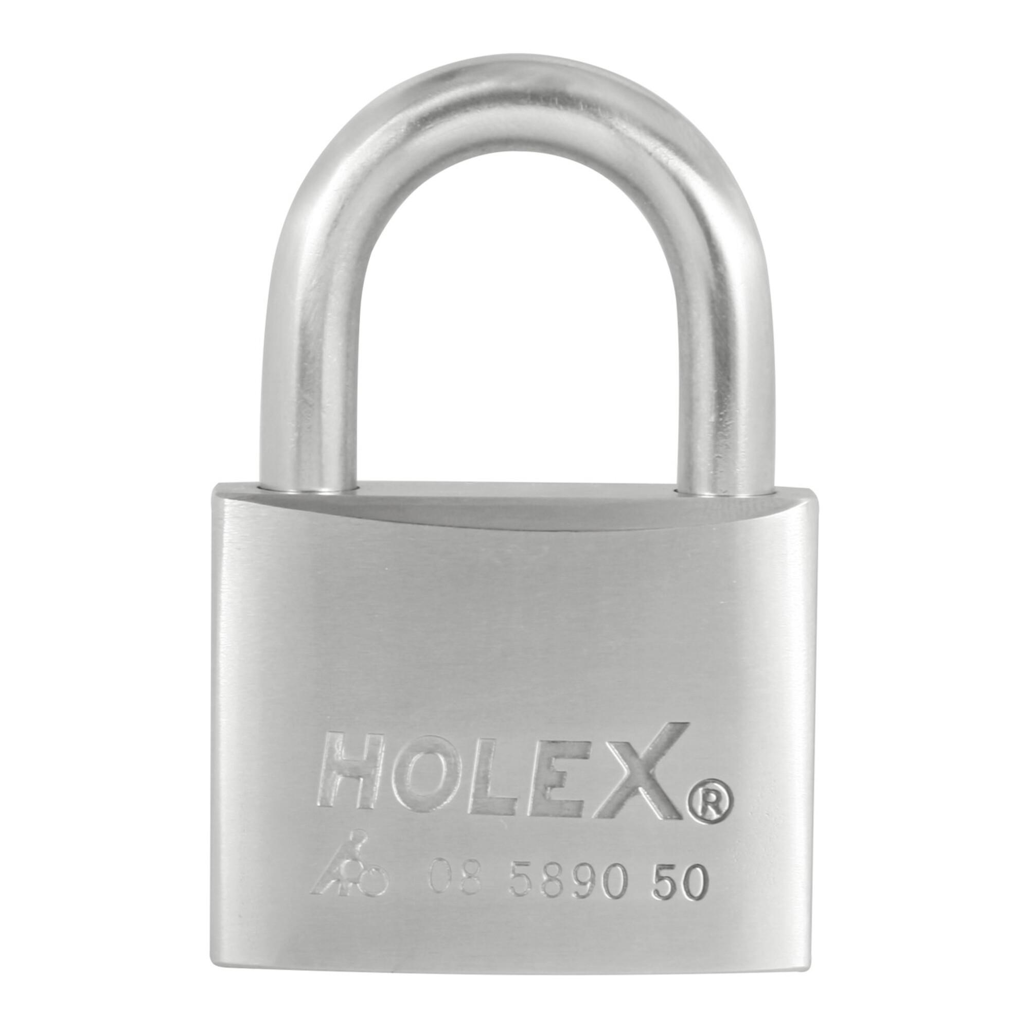 HOLEX Zylinderschloss verschiedenschließend Edelstahl 50 mm (085890 50)