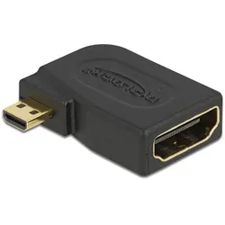 Delock Adapter High Speed HDMI with Ethernet - micro D Stecker > A Buchse seitlich gewinkelt