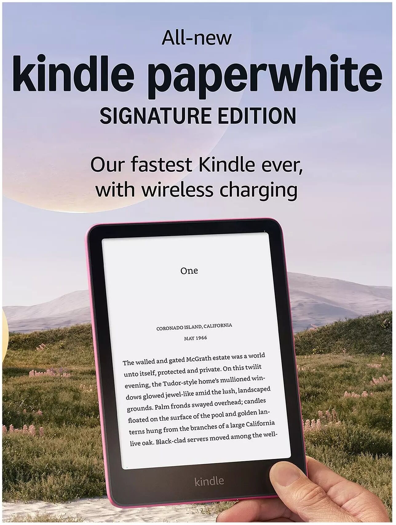 Amazon Kindle Paperwhite Signature Edition 32GB 7-inch E-Reader - Metallic Raspberry