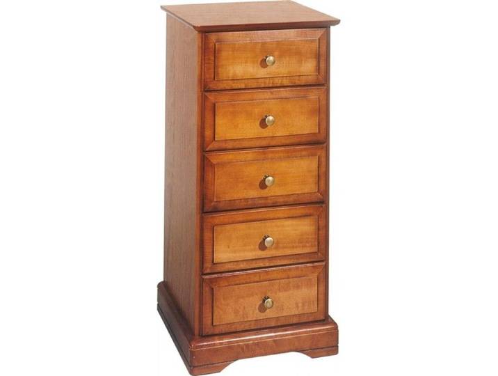 Chiffonnier - ACTUAL DIFFUSION - Louis Philippe - 5 Tiroirs - Merisier - L 44 2 cm H 93 7 cm