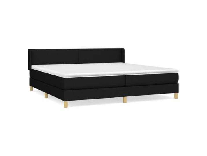 PUGYNBK Boxspringbett, 200 x 200 cm, Schwarz Verstellbares Kopfteil, Taschenfederkernmatratze, mittlere Festigkeit, atmungsaktives Gewebe