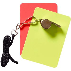 Best-Sporting Schiedsrichter-Set 10935, 3-teilig, für Fußball, Trillerpfeife & Karten