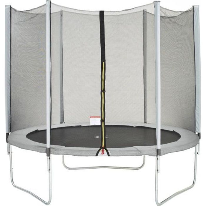 Trampolin MAXI ECO Ø 250 cm Grau - Mit Netz