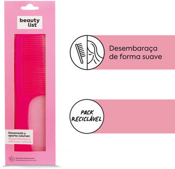 Beauty List Pente de Cabelo Escarpidor Rosa