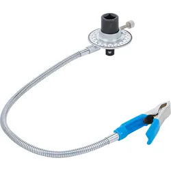 BGS Drehwinkel-Messgerät mit Cliparm | Antrieb Innenvierkant 12,5 mm (1/2"")