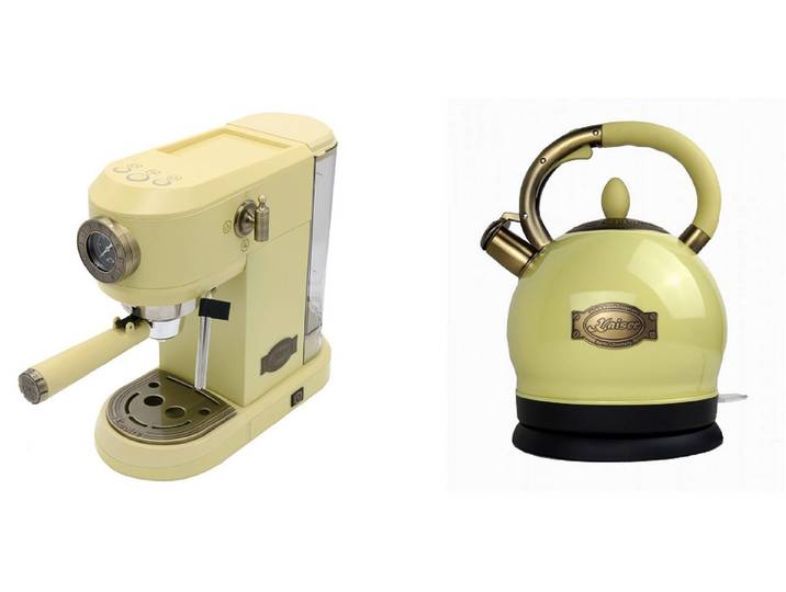 Kaiser Küchengeräte Espressomaschine,  Siebträger-Espressomaschine, 19 bar+Exklusiver Retro Wasserkocher
