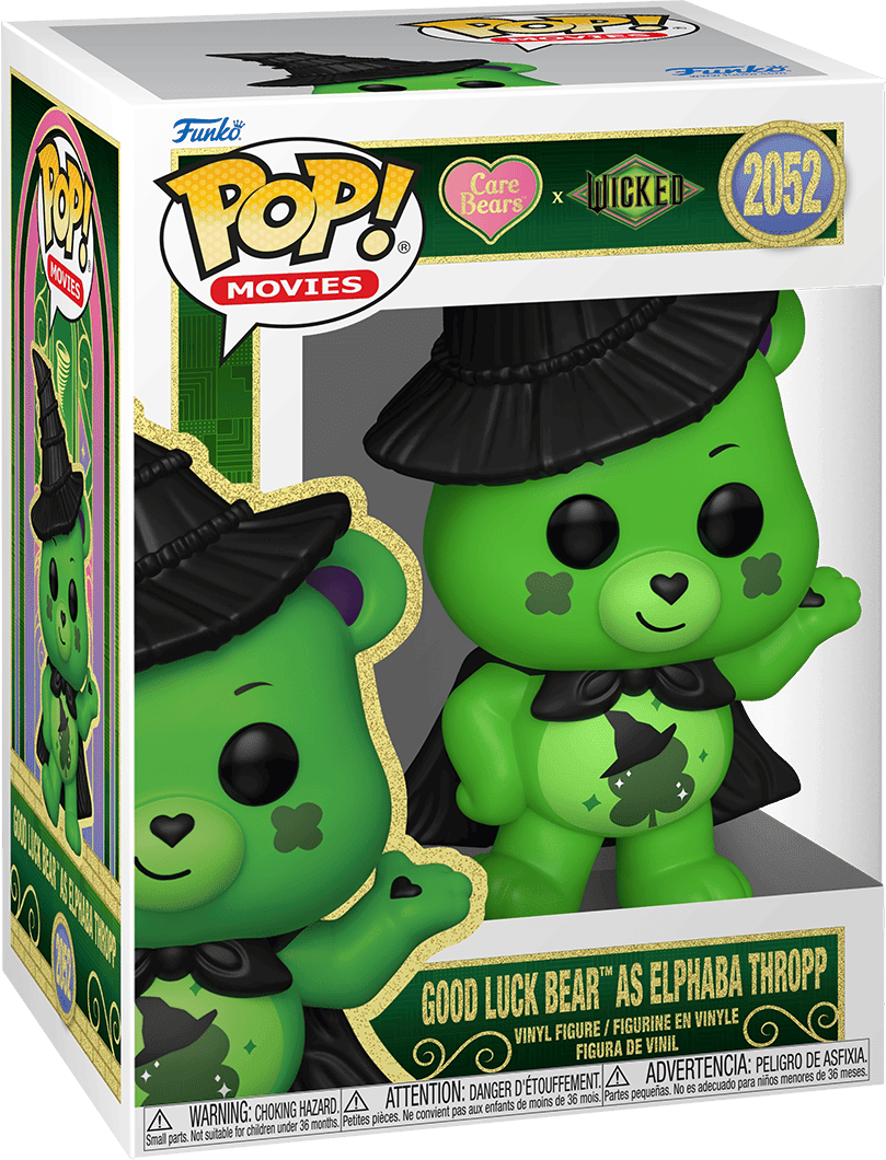 Pop! Vinyl - Wicked Care Bears - Good Luck Elphaba - Funko Official Emerald Green and Deep Black