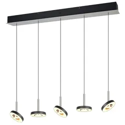 Trio Select LED-Pendelleuchte Guano Metall Silber