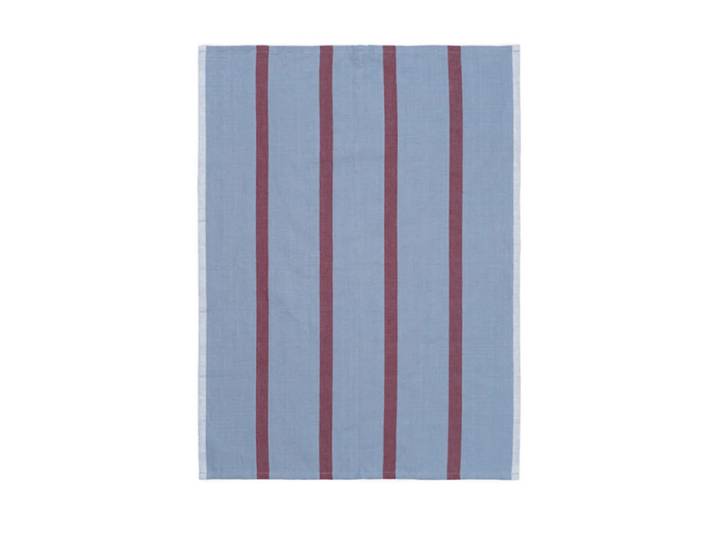 Ferm Living - Hale Geschirrtuch, blau-burgund