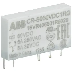 ABB CR-S048VDC1RG Steckbares Interface-Relais 1We, A1-A2=48VDC, Output=6A/250VAC vergoldete Kontakte 1SVR405501R4020  - 10 Stück