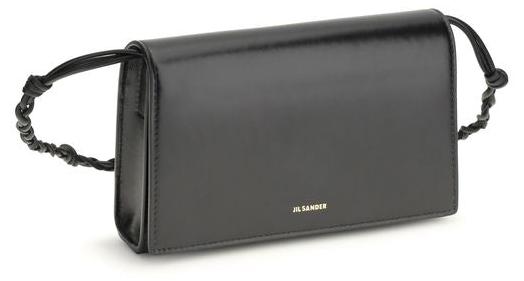 Jil Sander Geldbörse aus Kalbsleder in Schwarz