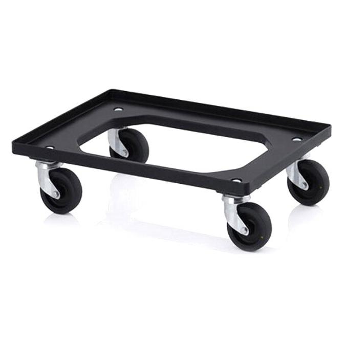 Weidinger ESD Transportroller, schwarz, für 600 x 400mm Kisten, 4 Lenkrollen (72704940)