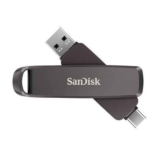 SanDisk Extreme PRO Dual Drive USB-C en USB-A USB-flashdrive, 2 TB, Zwart