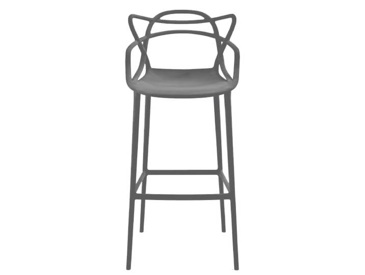 KARTELL tabouret MASTERS STOOL H 75 cm (Gris - Technopolymère thermoplastique recyclé soft touch)