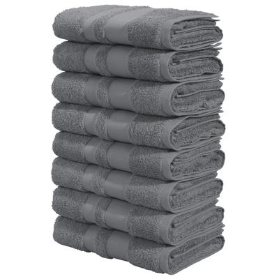 Handtücher OTTO HOME "Vanessa, 8 Handtücher, 50x100cm, in Standard- und Premium-Qualität", grau (stone), B:50cm L:100cm, Walkfrottee, Obermaterial: 100% Baumwolle, Handtücher, Handtücher mit Bordüre, 100% Baumwolle, einfarbig, weich