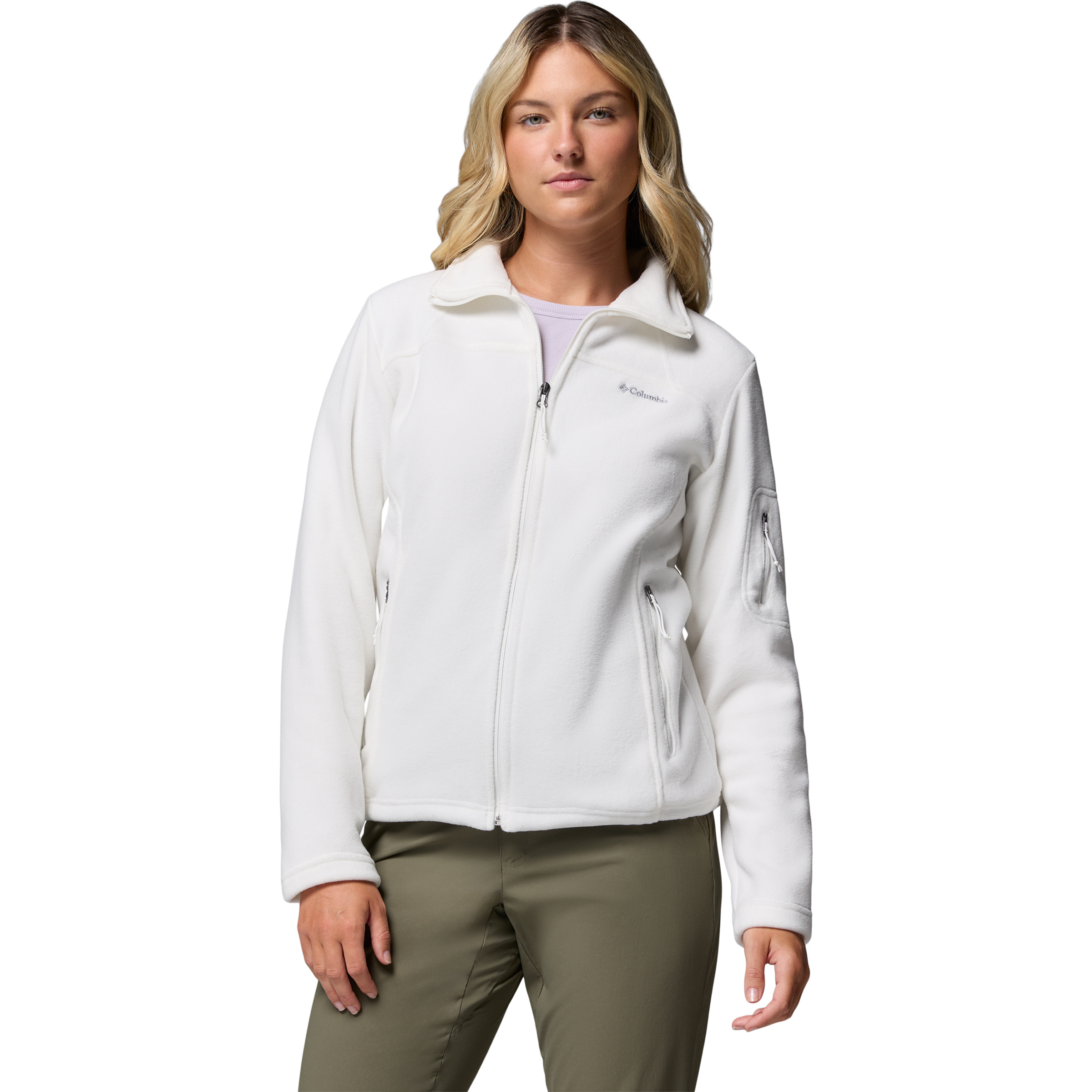 Columbia Fast Trek II Damen Fleecejacke weiss Größe XXL Camping Widerstandsfähig