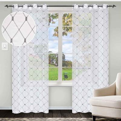 Superior Jacot Sheer Grommet Curtain Panel Pair
