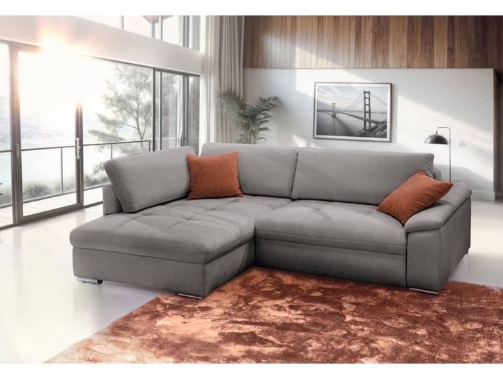 Ecksofa EXXPO - SOFA FASHION Casa Grande inkl. Bettfunktion & Bettkasten, bequem , beige (taupe, rust), B:268cm H:90cm T:178cm, Sofas, Ecksofa, Breite 268cm, L-Form, guter Sitzkomfort, grosse Liegefläche