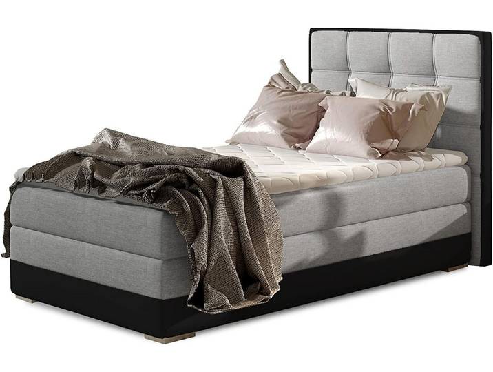 Best for Home Boxspringbett Aster – Komfort, Stauraum & Design mit 7-Zonen Matratze (Komplettset (Bett + Matratze + Topper + Bettkasten), 1-St., 90 x 200 cm, Öffnung nach links oder rechts), Lieferung bis in die Wohnung, TOP Preis-Leistungs-Verhältnis