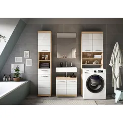 Badezimmer Lambada 4-tlg. ca. 160 cm Eiche/Weiß