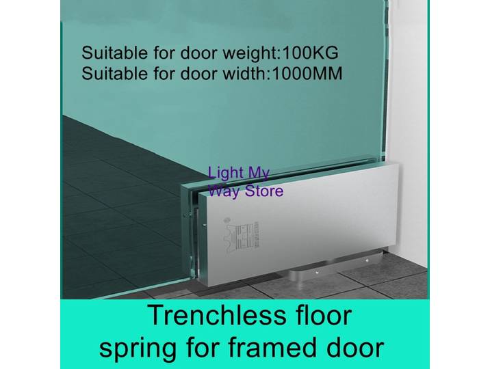 Ressort de sol sans tranchée HPF-100, accessoires de ressort de porte en verre sans cadre, sol sans tranchée Juan