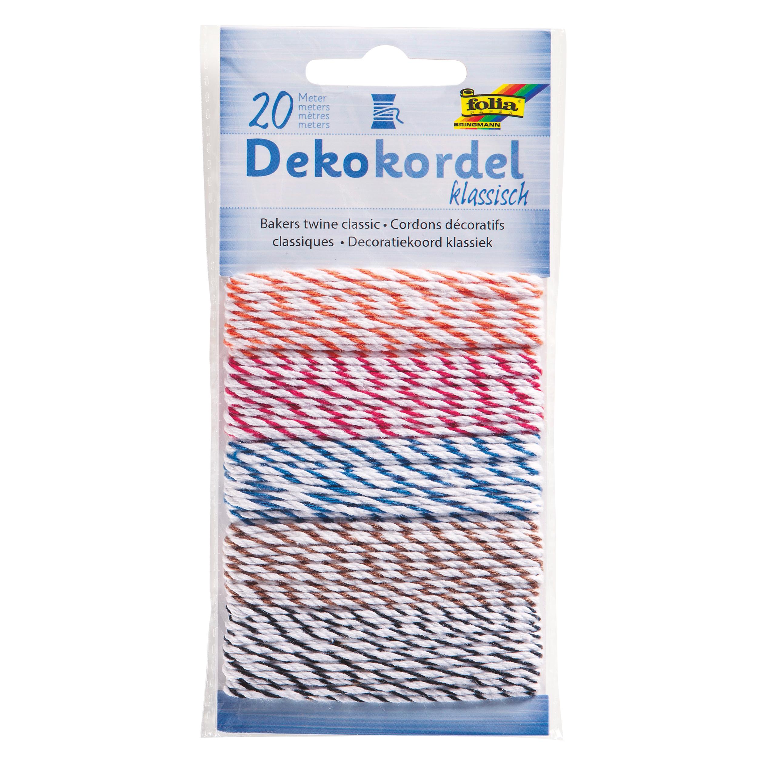 Magni Dekokordel klassisch, 20m 2farb.,5 Farben pro Karte (5x) (12210)