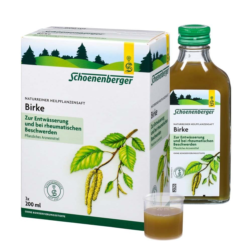Birkensaft Schoenenberger Heilpflanzensäfte 3x200 ml Saft