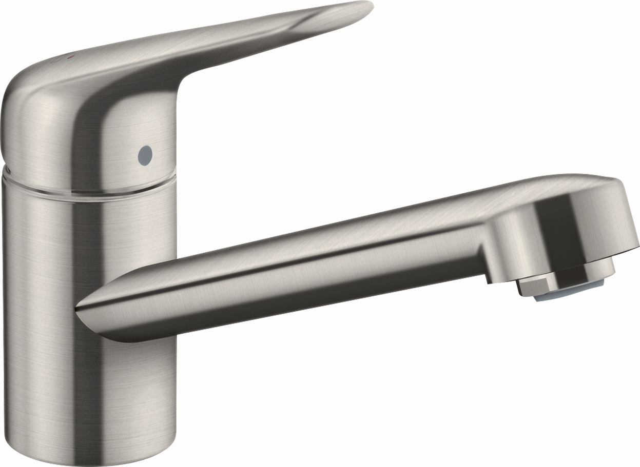 Hansgrohe Focus M42 mitigeur de cuisine 100 1jet 71808800 bec orientable 360°, aspect inox