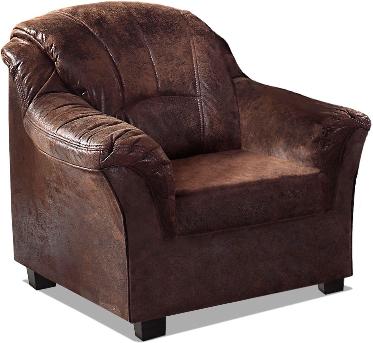 Sessel HOME AFFAIRE "Budapest zeitlos und elegant, bequeme Armlehnen", braun, B:98cm H:84cm T:80cm, angenehm weiche Wildlederoptik Melrose aus 100% Polyester;schön changierende Chenille aus 44% Polyacryl, 37% Polyester und 19% Baumwolle;strapazierfähiges 