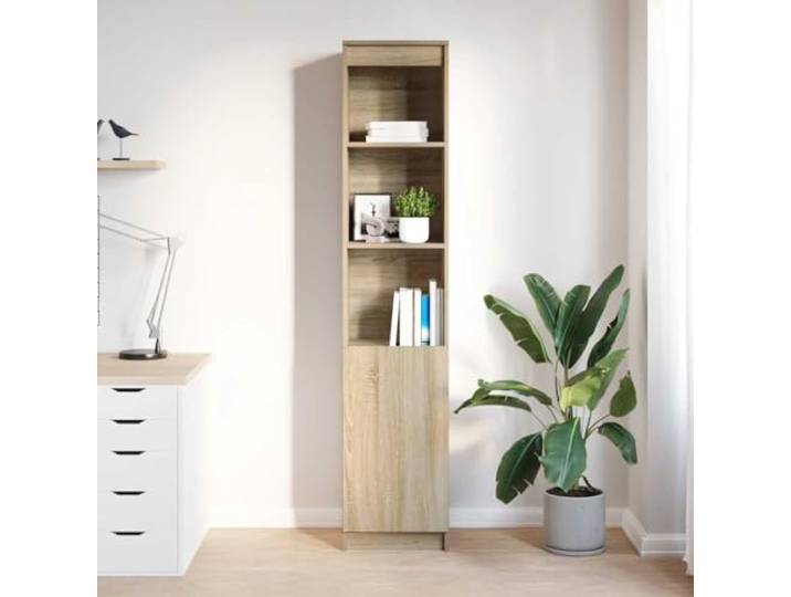 KTHLBRH Sideboard 5 Ablagen Eiche Sonoma 37,5 x 35 x 180 cm Stabile Holztechnik, wendbare Tür, großer Raum, einfache Reinigung, für Wohnzimmer Küche