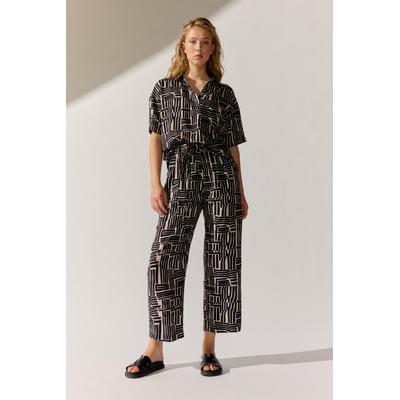 Schlupfhose THE FASHION PEOPLE, Damen, Gr. 38, Normalgrößen, schwarz, Obermaterial: 100% Viskose., gemustert, Hosen Schlupfhose