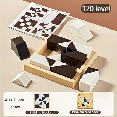 Friendly Fresh Finds Children's Intelligent Puzzle Toys Level Parent Child Interactive Tabletop Game Black And White Hidden Building Block Children's Intelligent Puzzle Toys Level Parent Child Interactive Tabletop Game Black And White Hidden Building Bloc